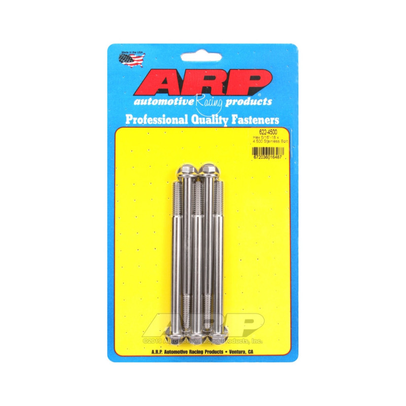 Șuruburi și piulițe universale ARP 5/16-18 – Șuruburi hexagonale din oțel inoxidabil x5 - ARP-622-4500 - 622-4500 - 3666618192178